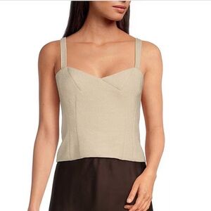 Gianni Bini x Lilly Sisto Wool Blend Boucle Sleeveless Strap Tank Blouse sz 10